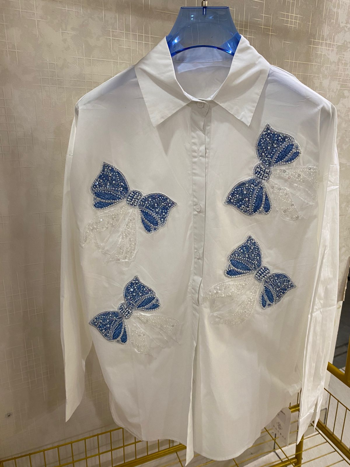 Exclusive Bow Embellished Shirt FT743