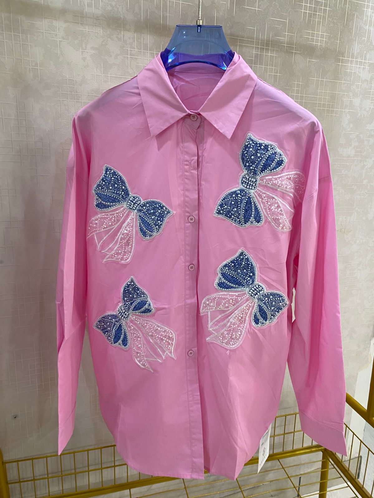 Exclusive Bow Embellished Shirt FT743