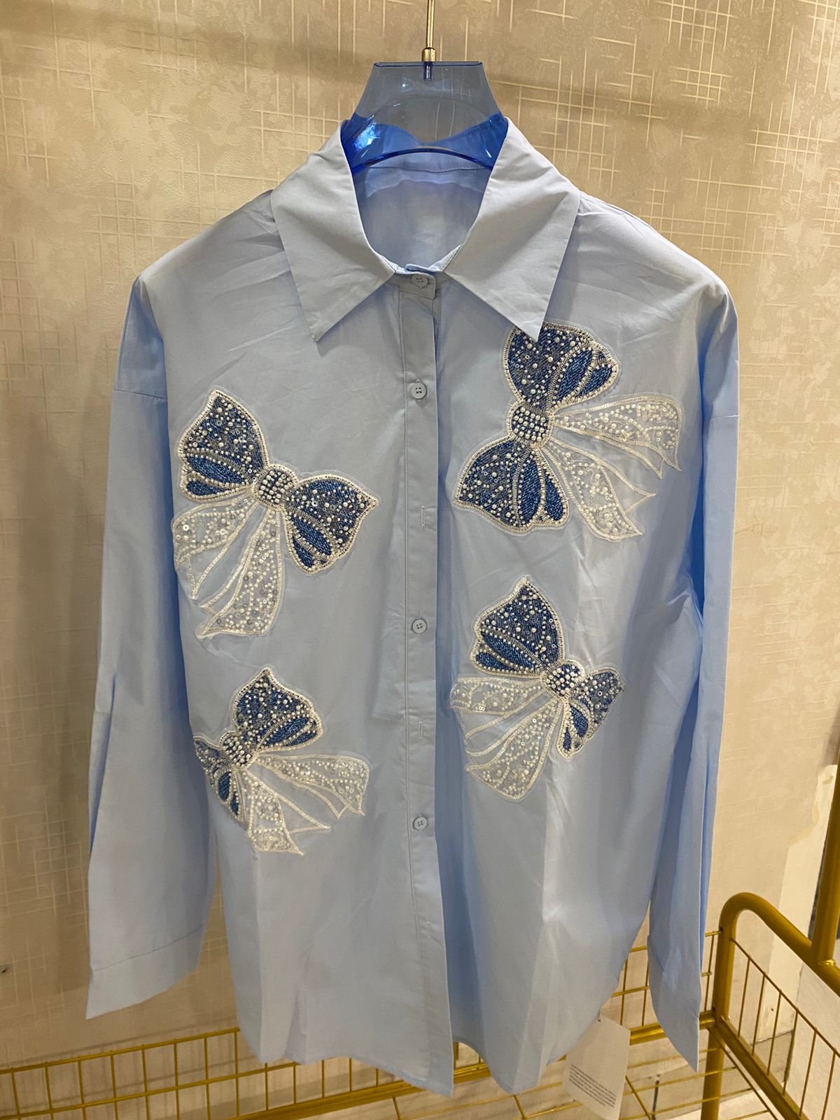 Exclusive Bow Embellished Shirt FT743