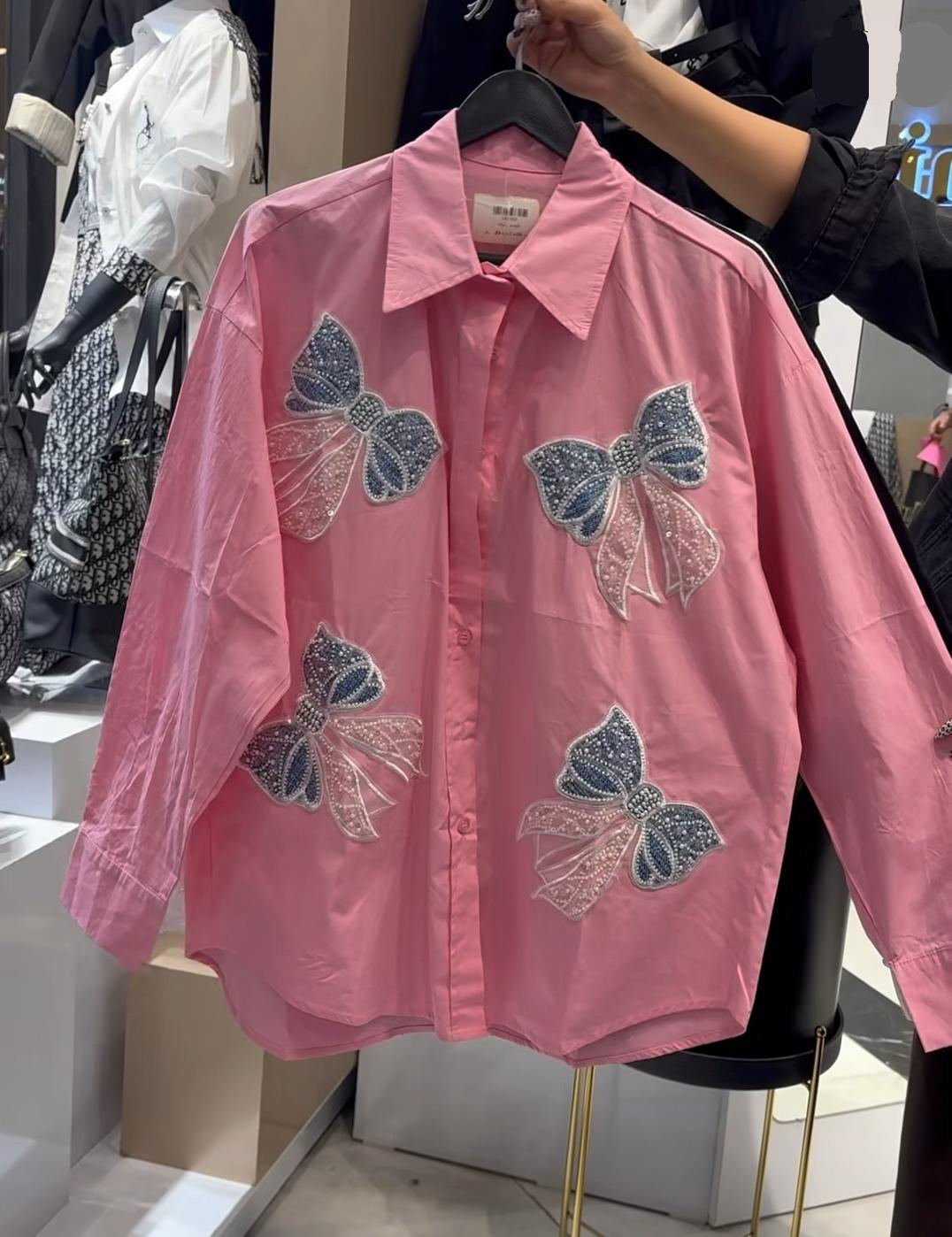 Exclusive Bow Embellished Shirt FT743