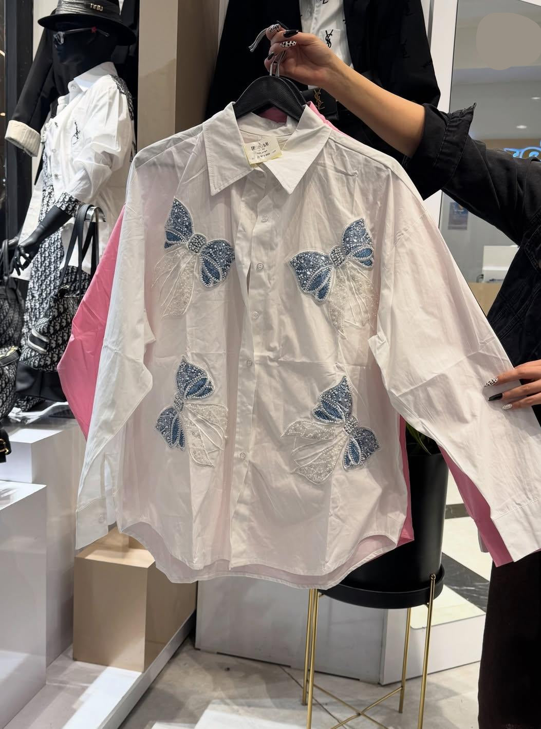 Exclusive Bow Embellished Shirt FT743
