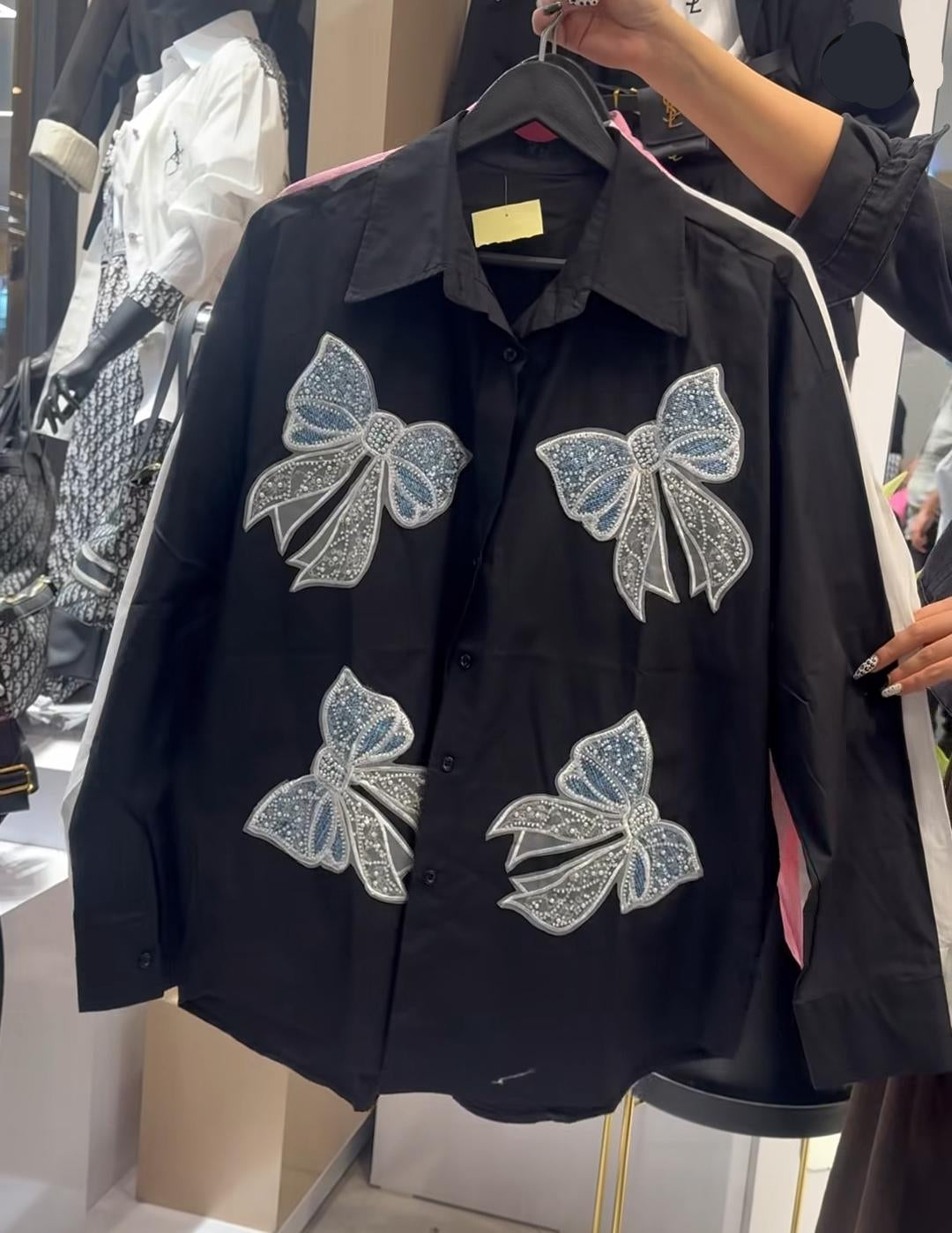 Exclusive Bow Embellished Shirt FT743