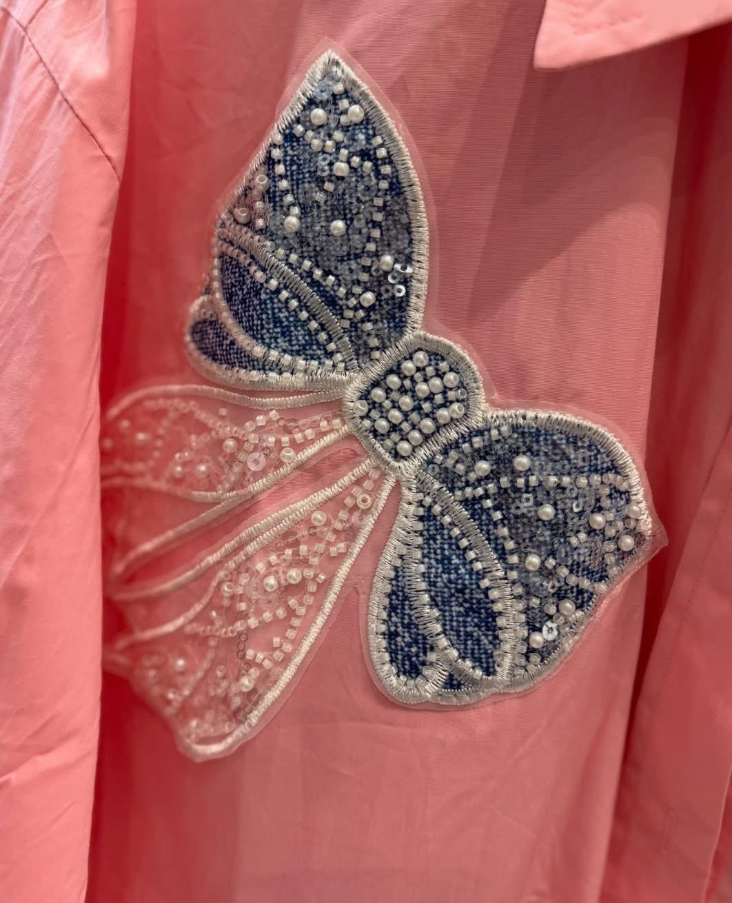 Exclusive Bow Embellished Shirt FT743