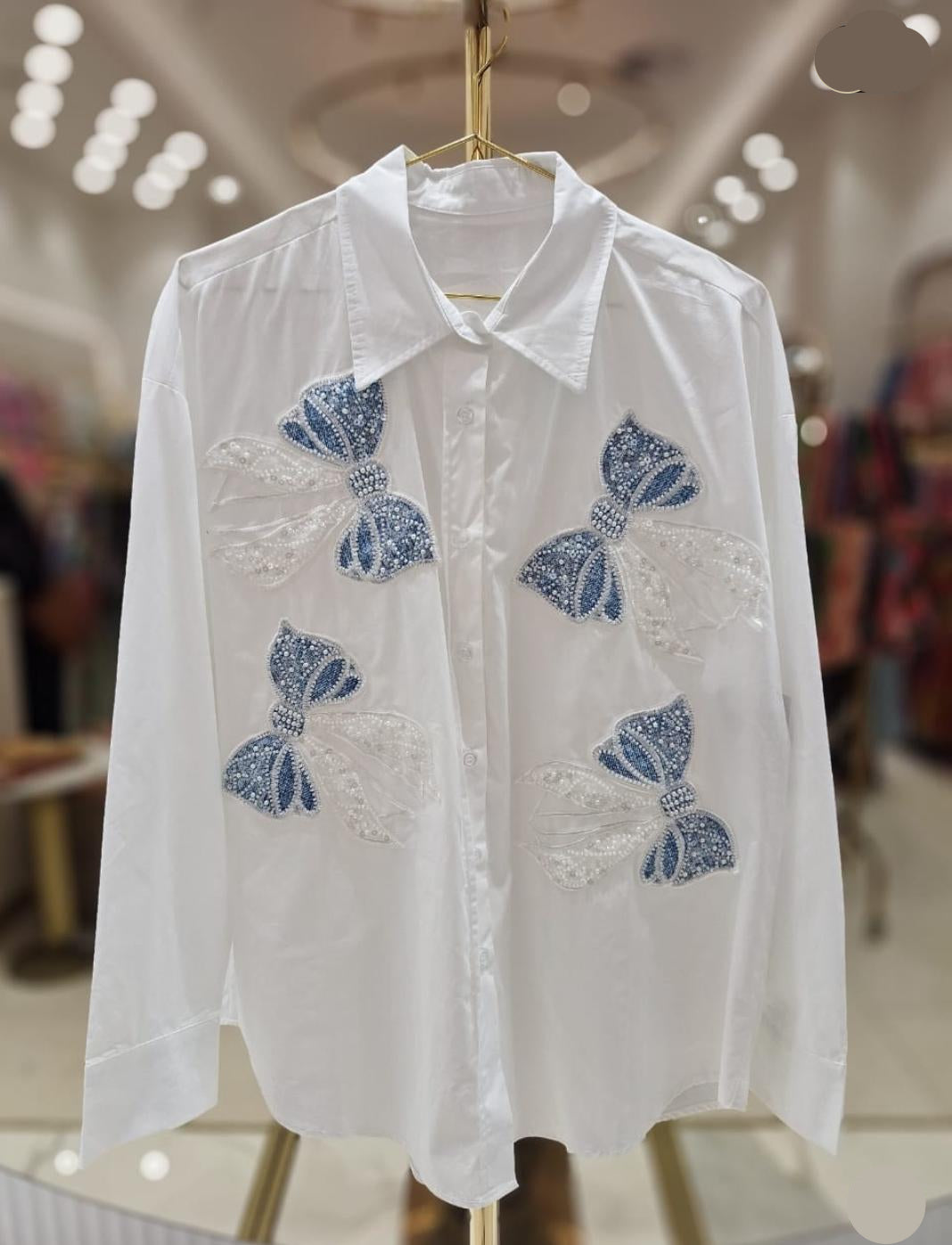 Exclusive Bow Embellished Shirt FT743