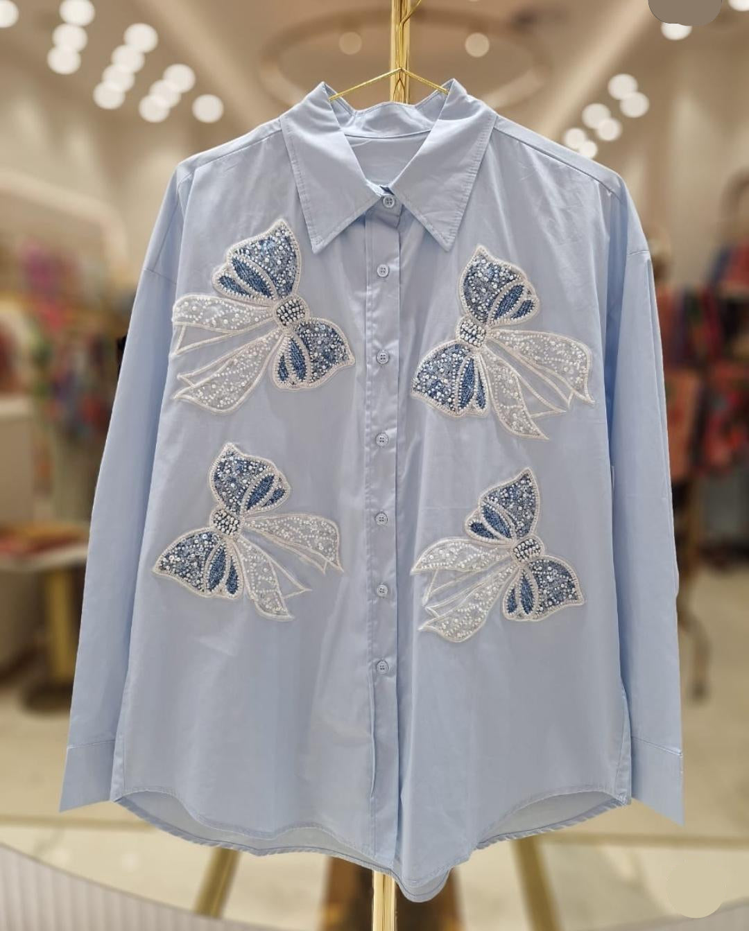 Exclusive Bow Embellished Shirt FT743