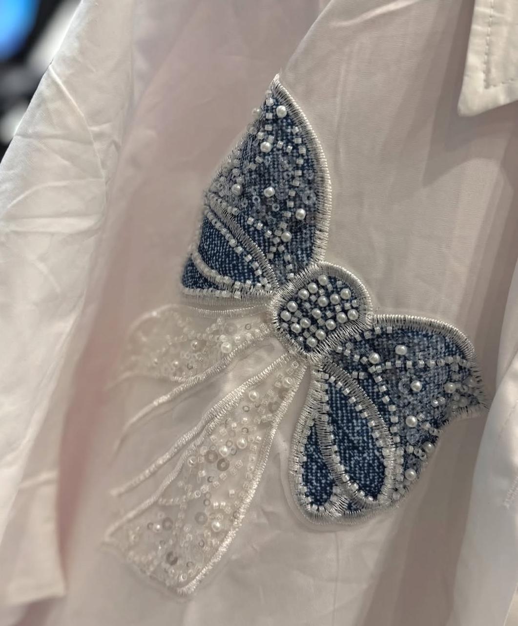 Exclusive Bow Embellished Shirt FT743