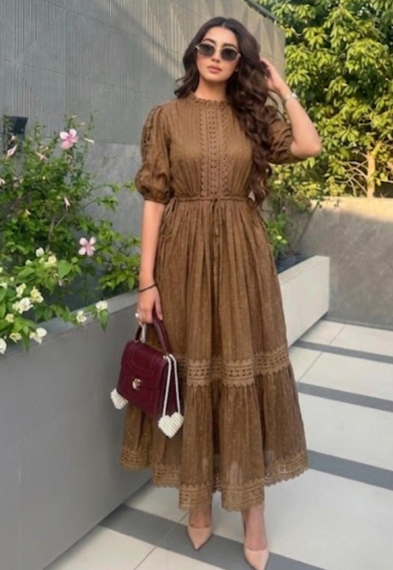 Stunning Lace Detailed Long Dress FT752