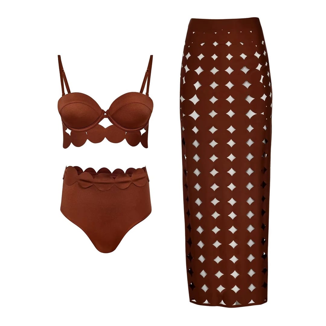 Rosie Laser Cut Resort Wear Set FT751