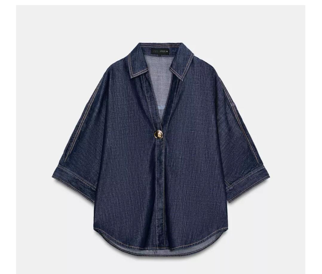 Heavy Denim Gold Buttoned Shirt FT756