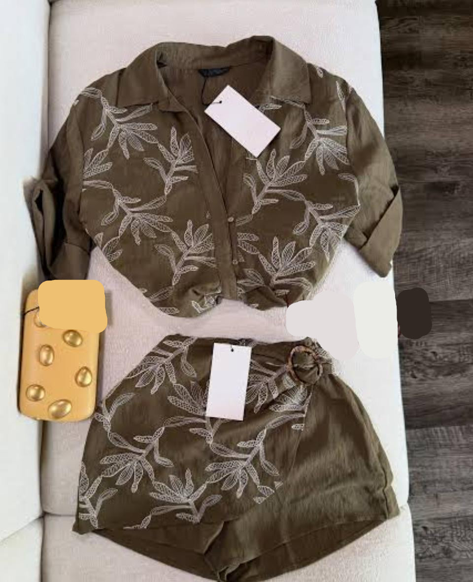 Stunning Embroidered Skirt Co-Ord Set FT759