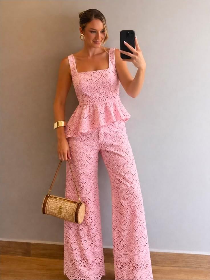 Stunning Crochet Cutwork Co-Ord Set FT764