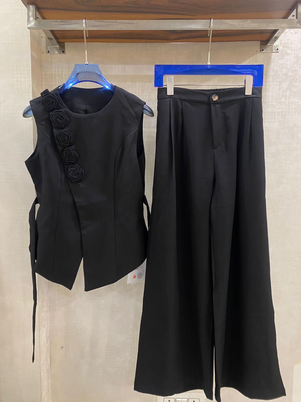 Flower Waist Coat And Pant Set FT769