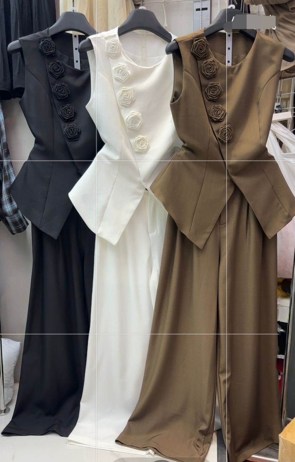 Flower Waist Coat And Pant Set FT769