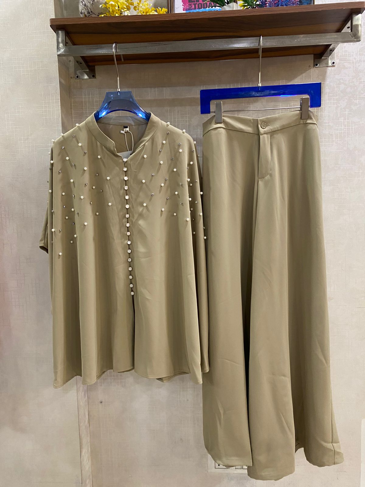 Stunning Co-Ord Set With Pearl Work FT770