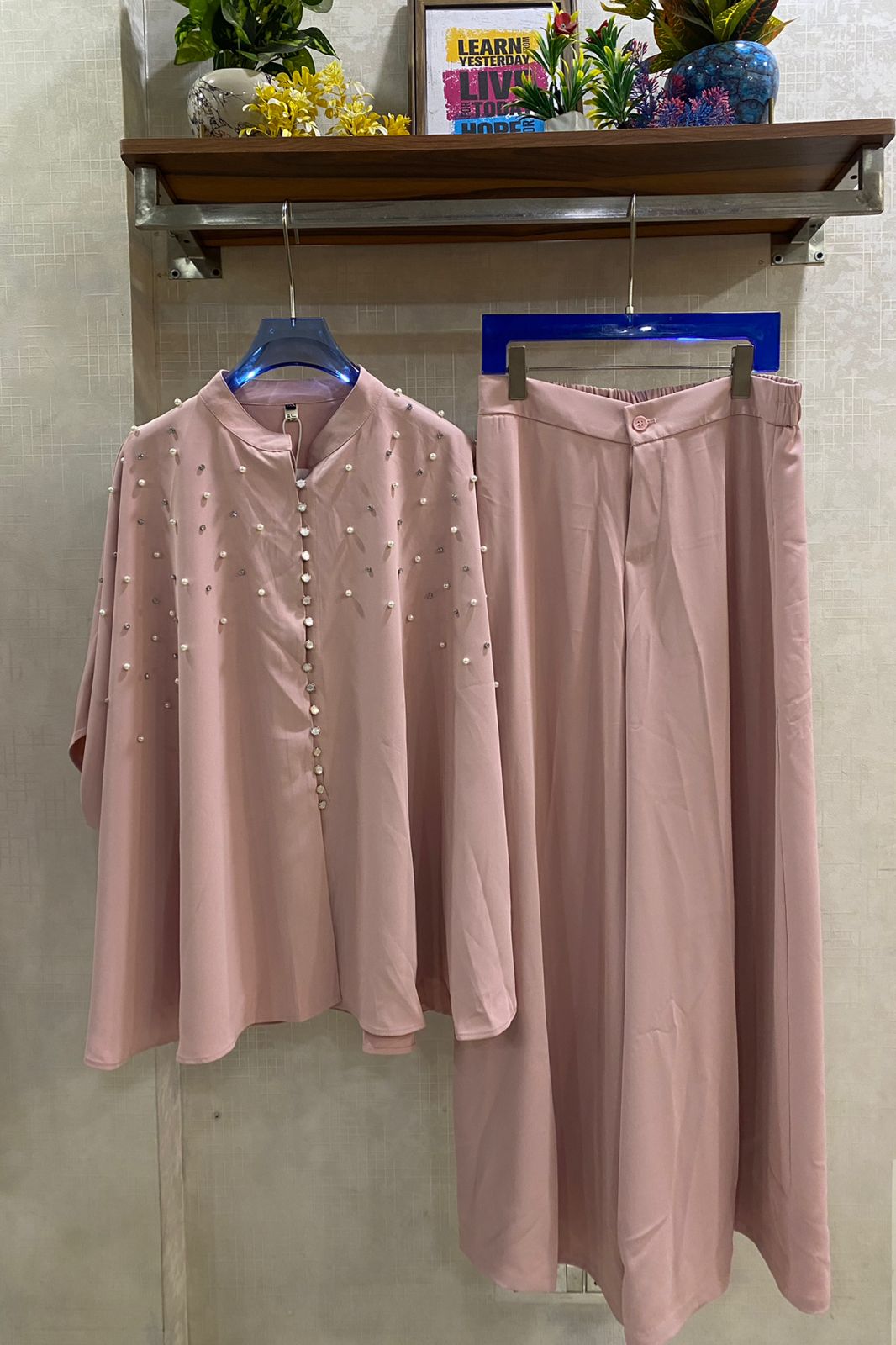 Stunning Co-Ord Set With Pearl Work FT770