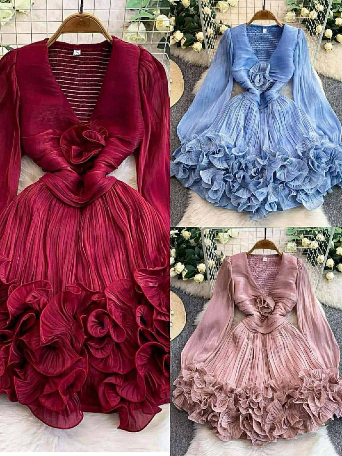 Beautiful Pleated Mini Dress FT773