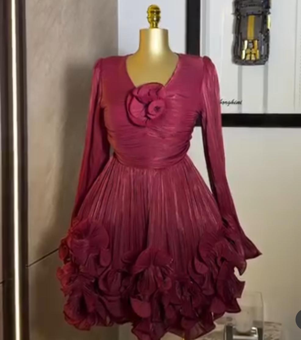 Beautiful Pleated Mini Dress FT773