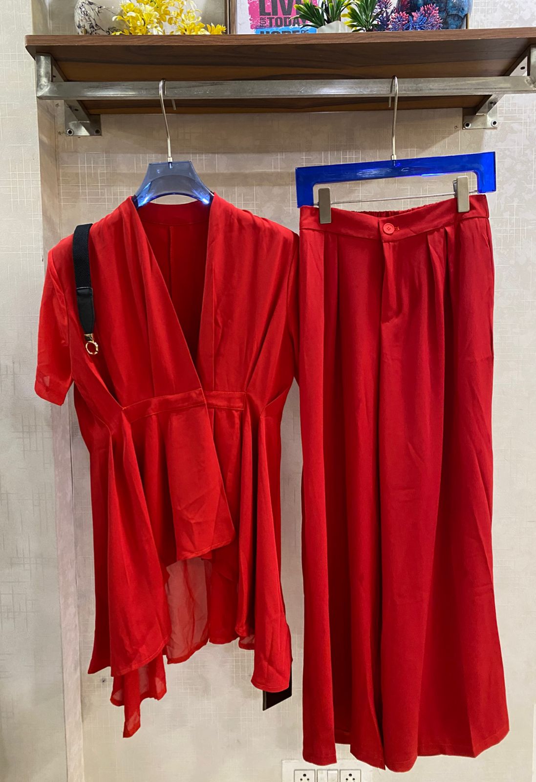 Blazer-Style Flared Top And Pant FT775