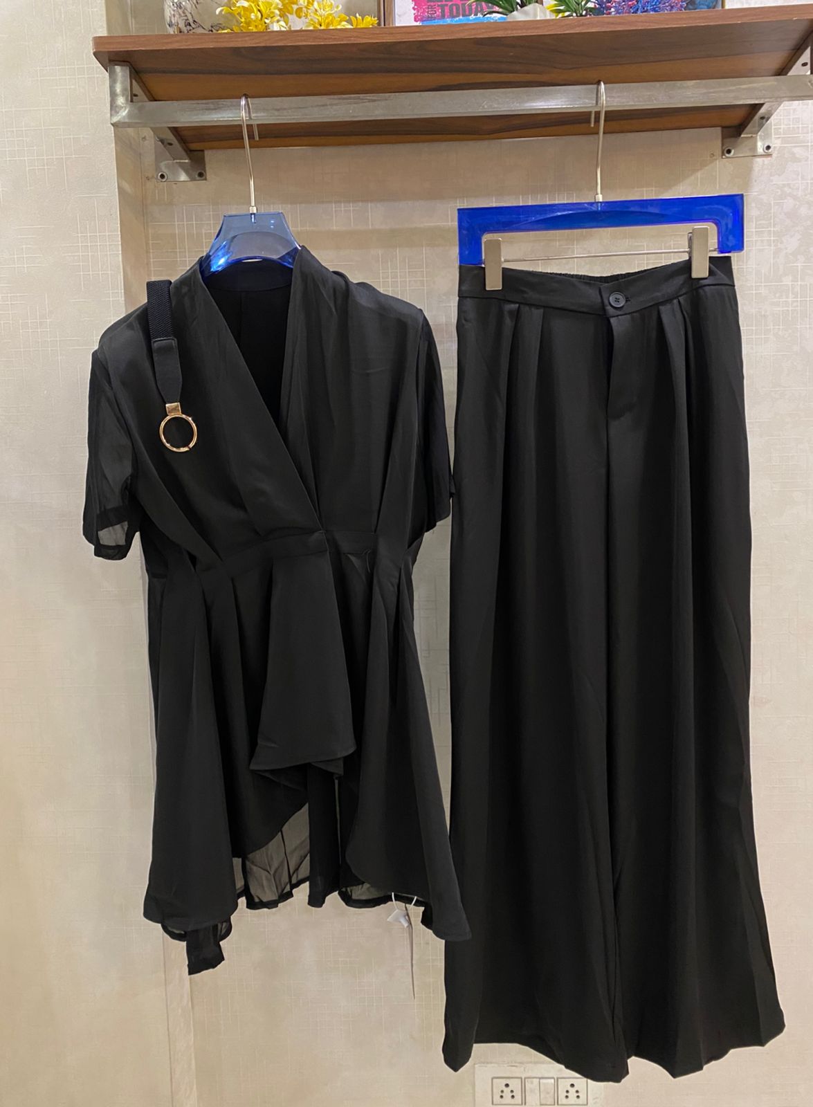 Blazer-Style Flared Top And Pant FT775