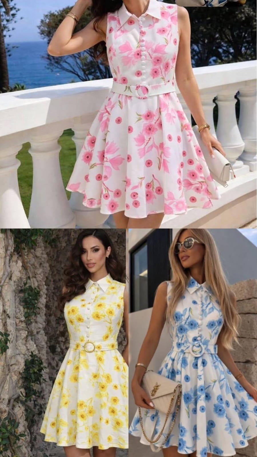 Floral Belted Dress FT854