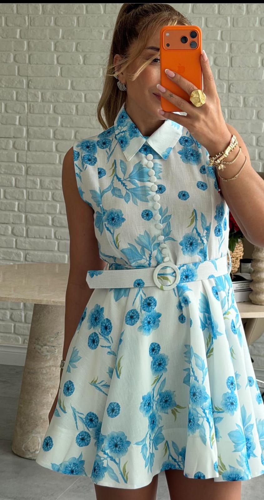 Floral Belted Dress FT854