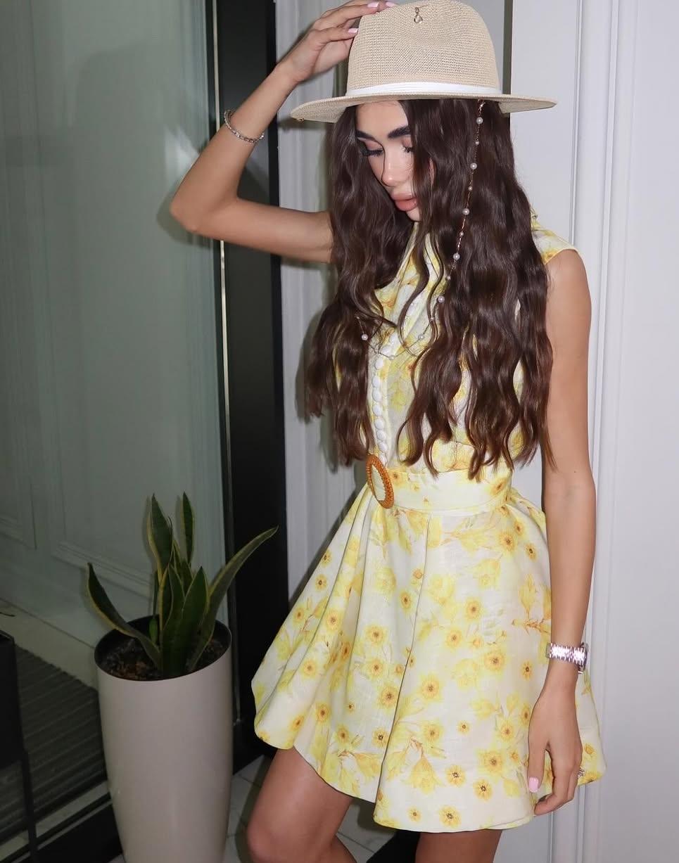 Floral Belted Dress FT854