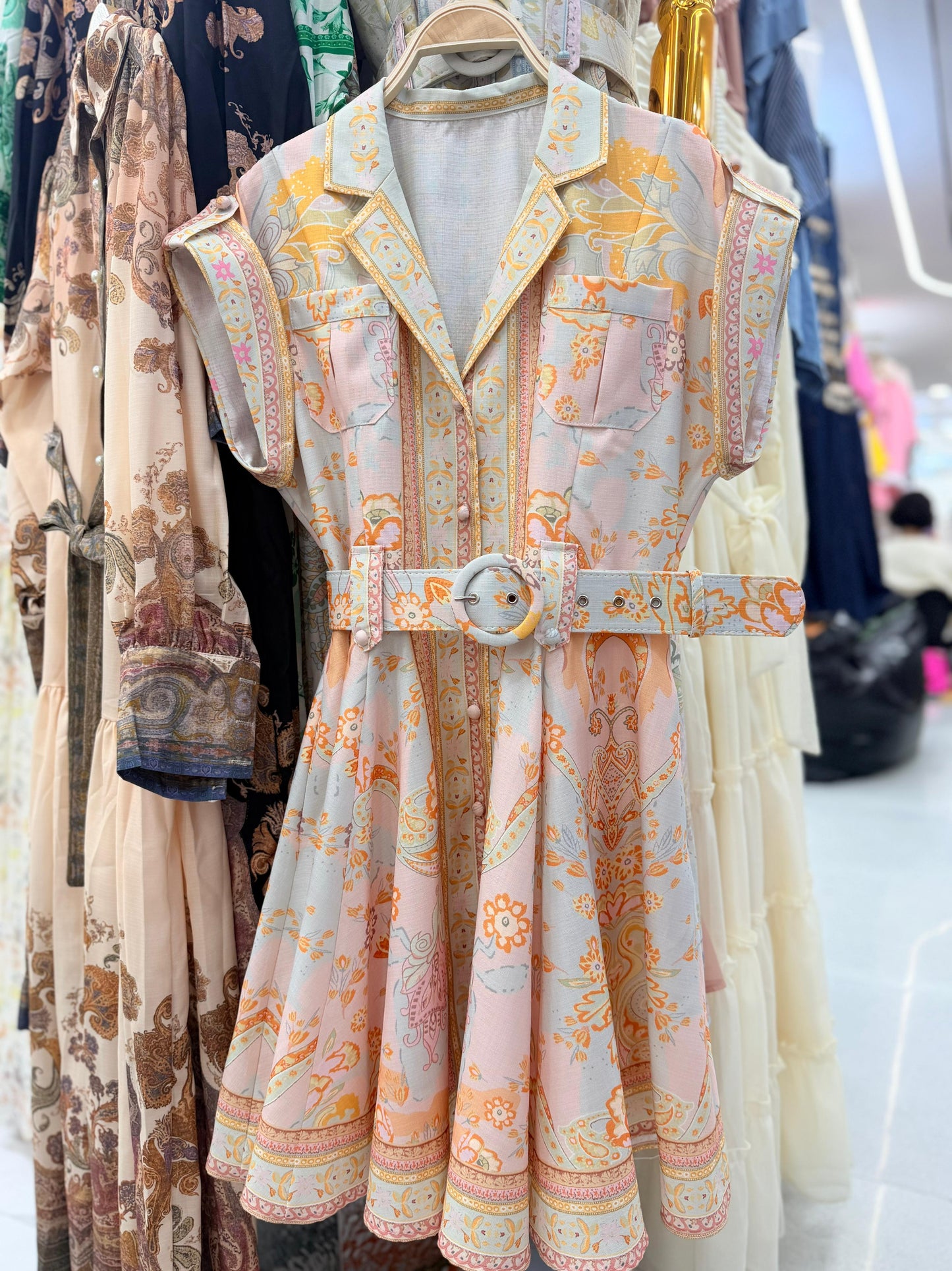 Coastal Canvas Belted Dress FT849