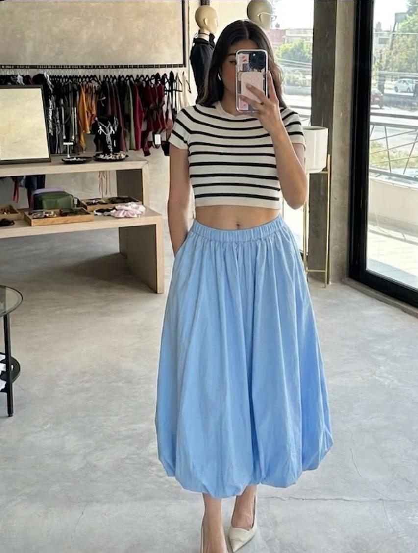 Stunning Balloon Skirt With Pockets FT792