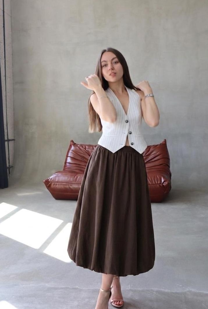 Stunning Balloon Skirt With Pockets FT792