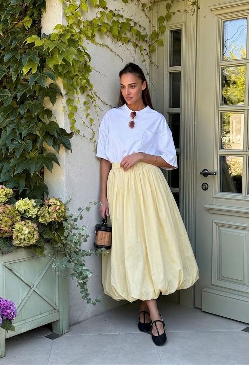Stunning Balloon Skirt With Pockets FT792