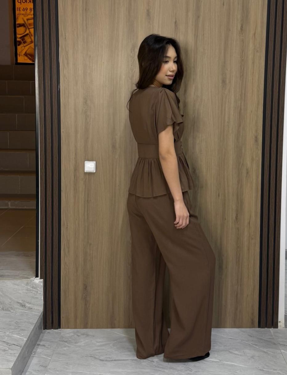 Cotton Linen Inspired Buckle Co-Ord Set FT797