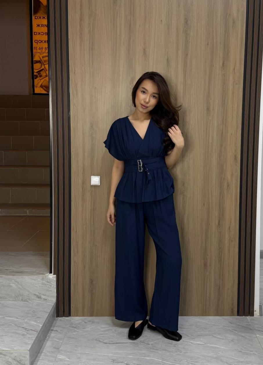 Cotton Linen Inspired Buckle Co-Ord Set FT797