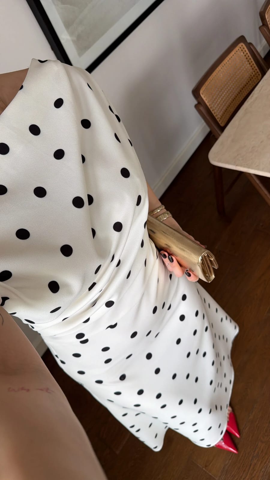 Asymmetric Polka Dot Dress FT715