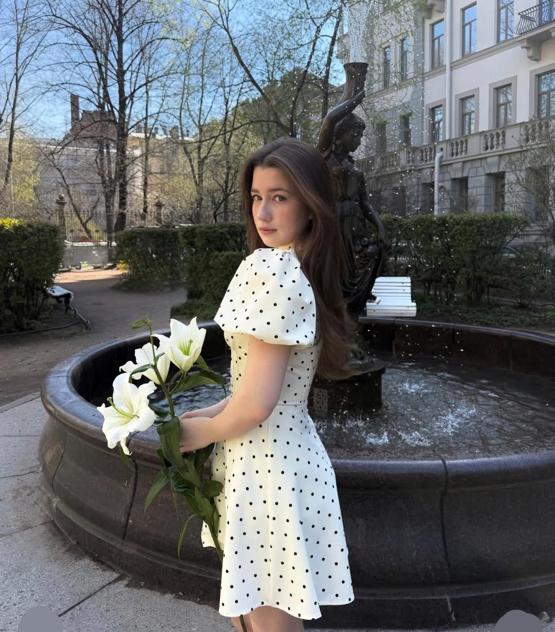 Stunning Polka Dot Corset Style Dress FT727