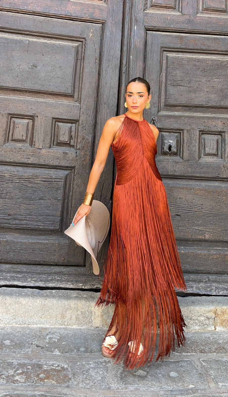 Stunning Fringes Maxi Dress FT783