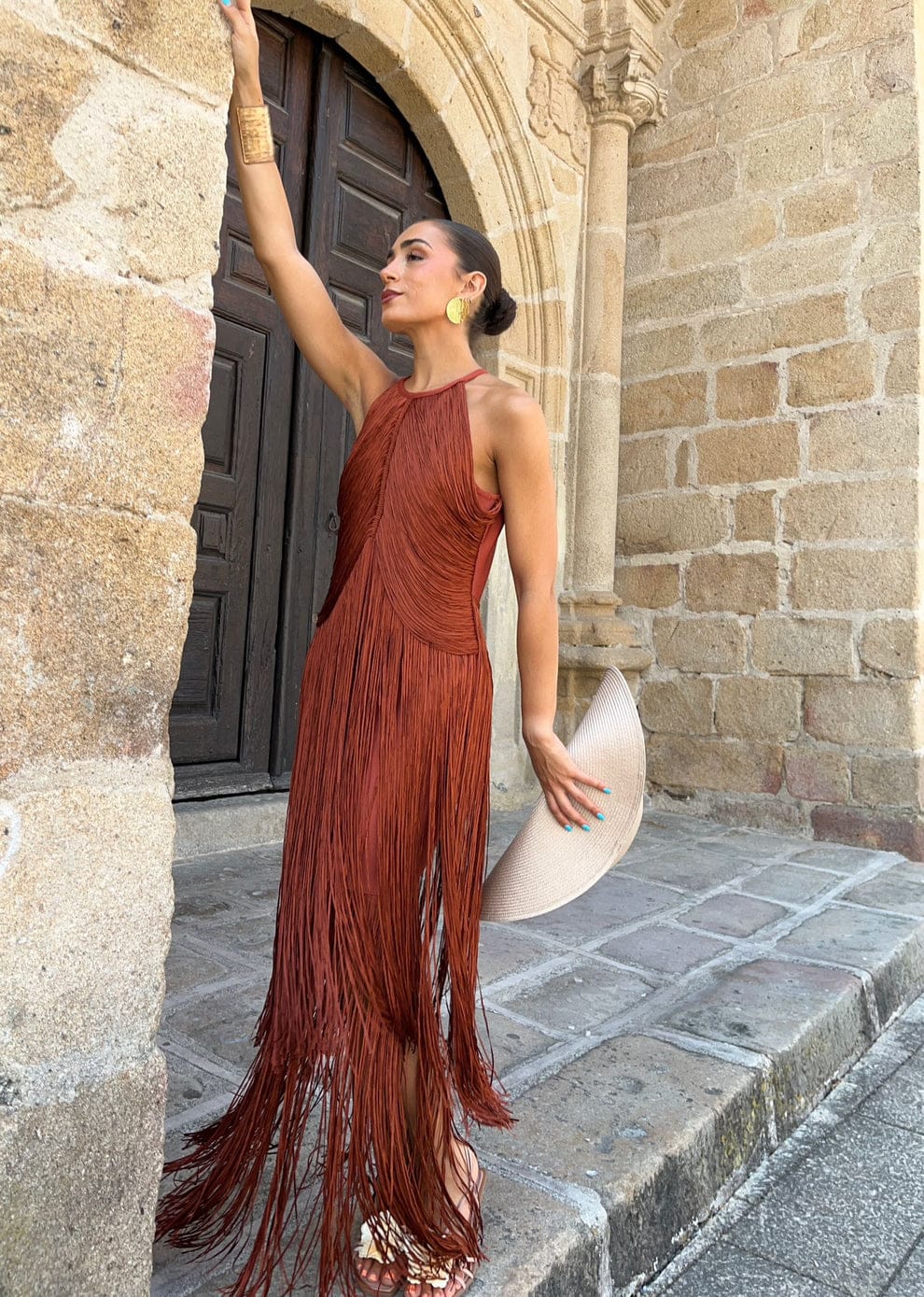Stunning Fringes Maxi Dress FT783