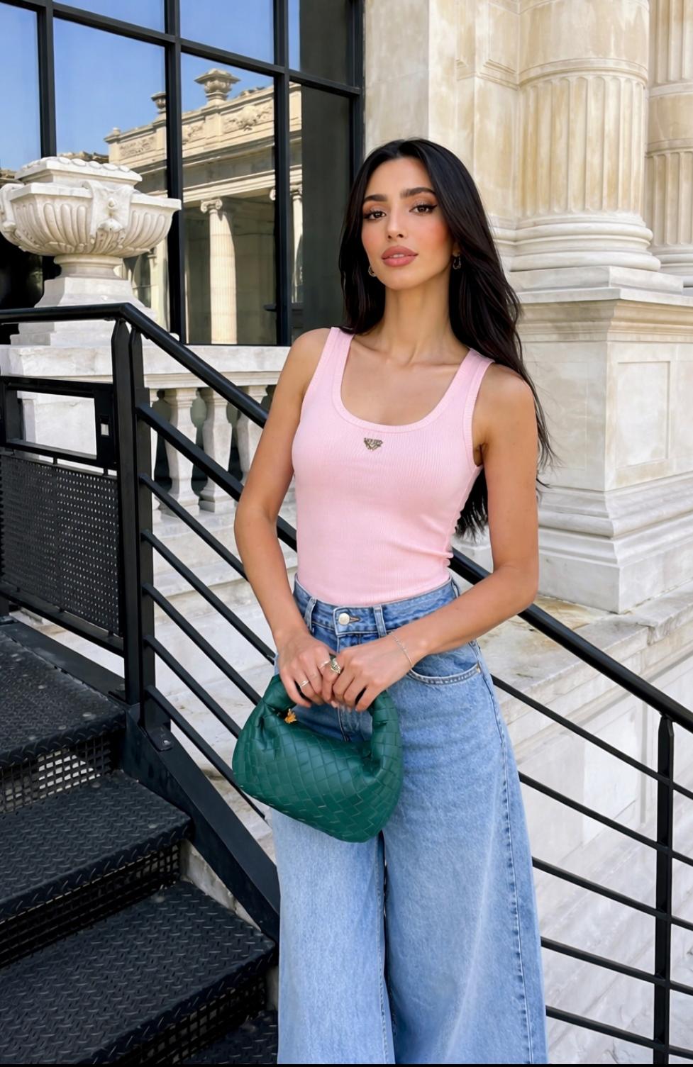 Ribbed-Knit Tank Top FT813