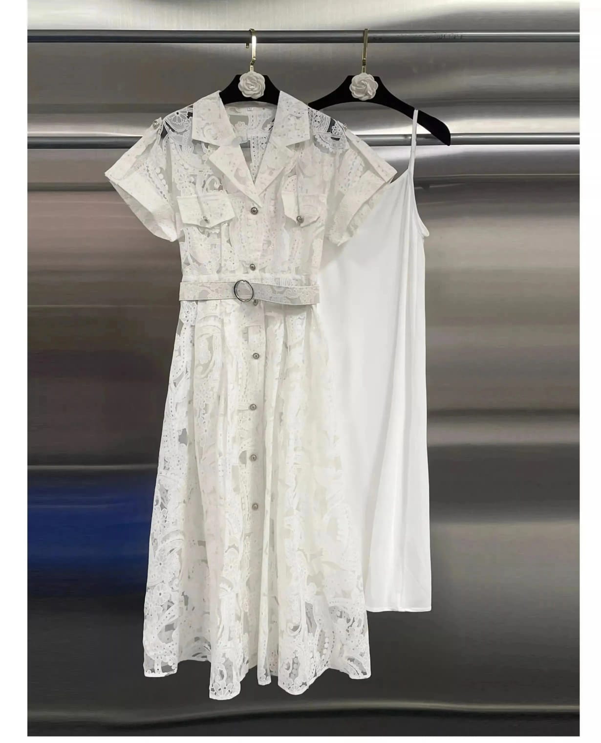 Luxe Crochet Lace Embroidered Dress FT822