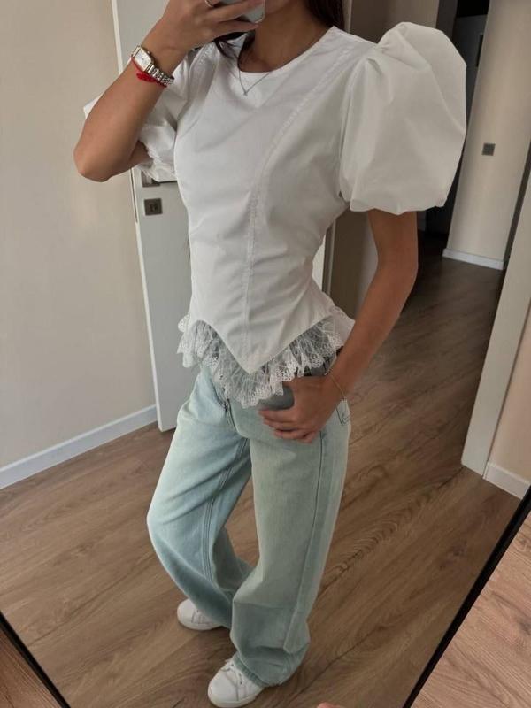 Stunning Lace Cotton Top FT833