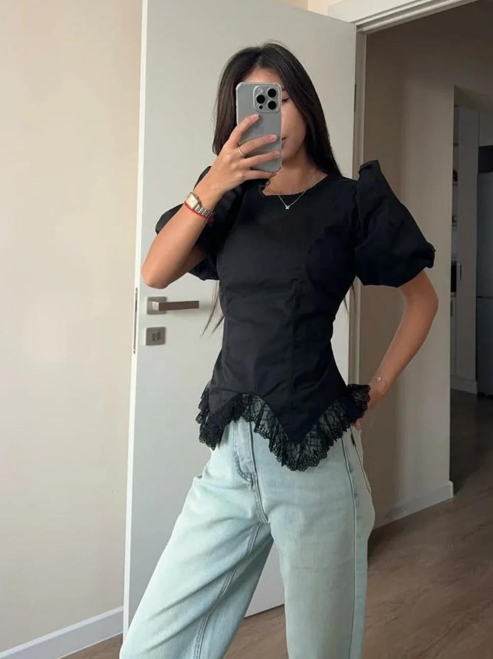 Stunning Lace Cotton Top FT833