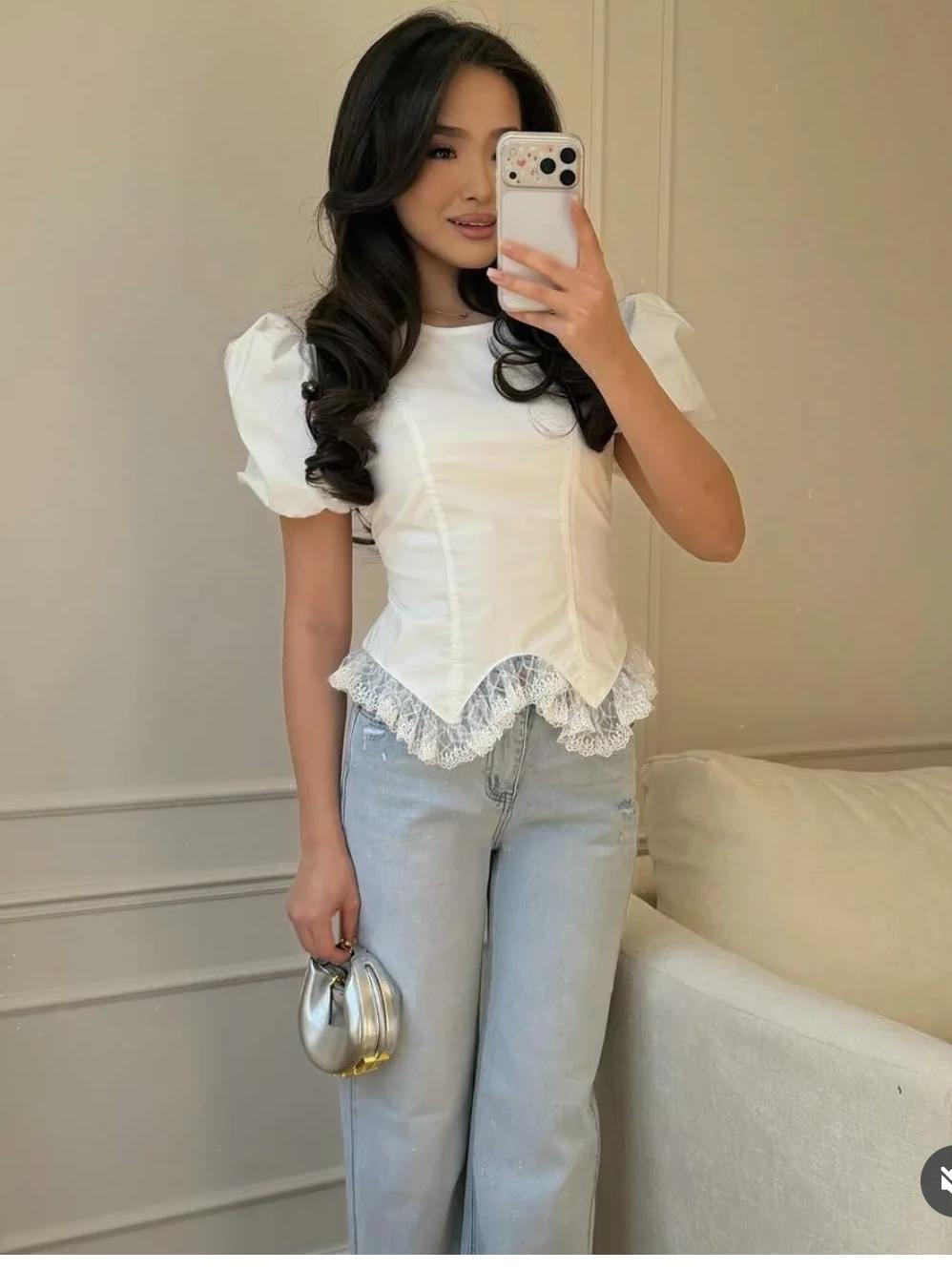 Stunning Lace Cotton Top FT833