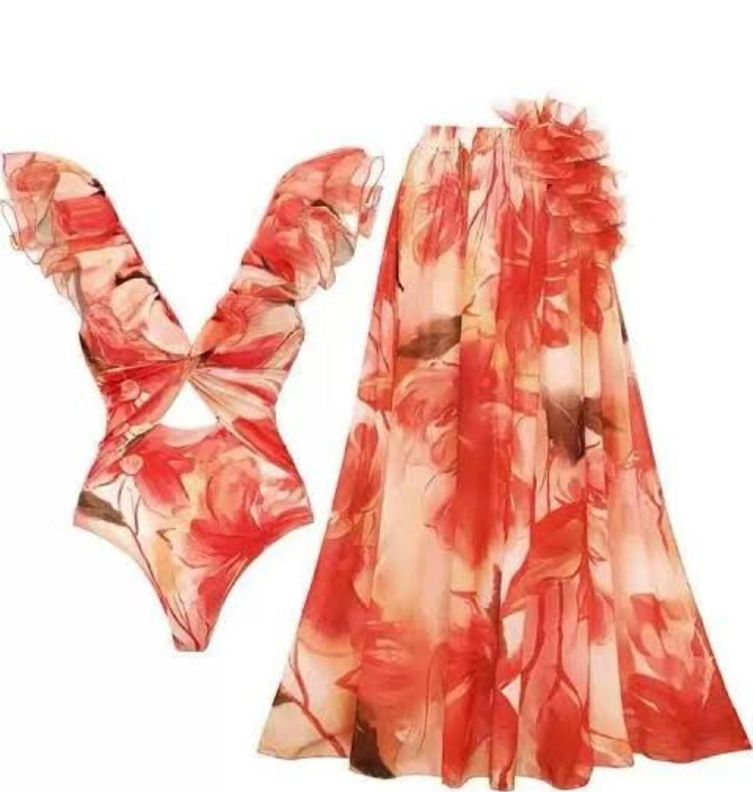 Ruffle Swimsuit Set FT890