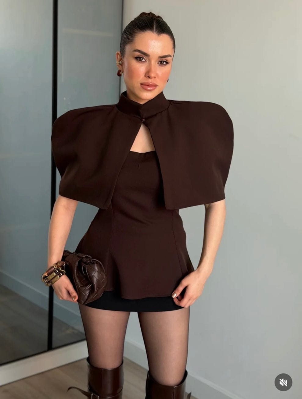 2-Piece Set Strapless Bustier And Cape Set FT897