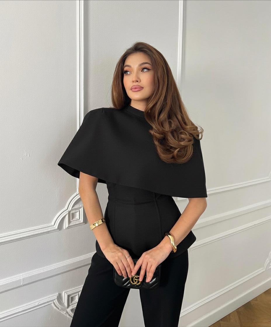 2-Piece Set Strapless Bustier And Cape Set FT897
