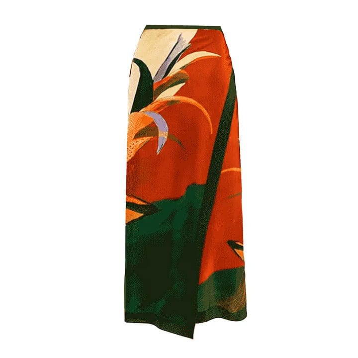 Printed Swimsuit With Skirt FT895