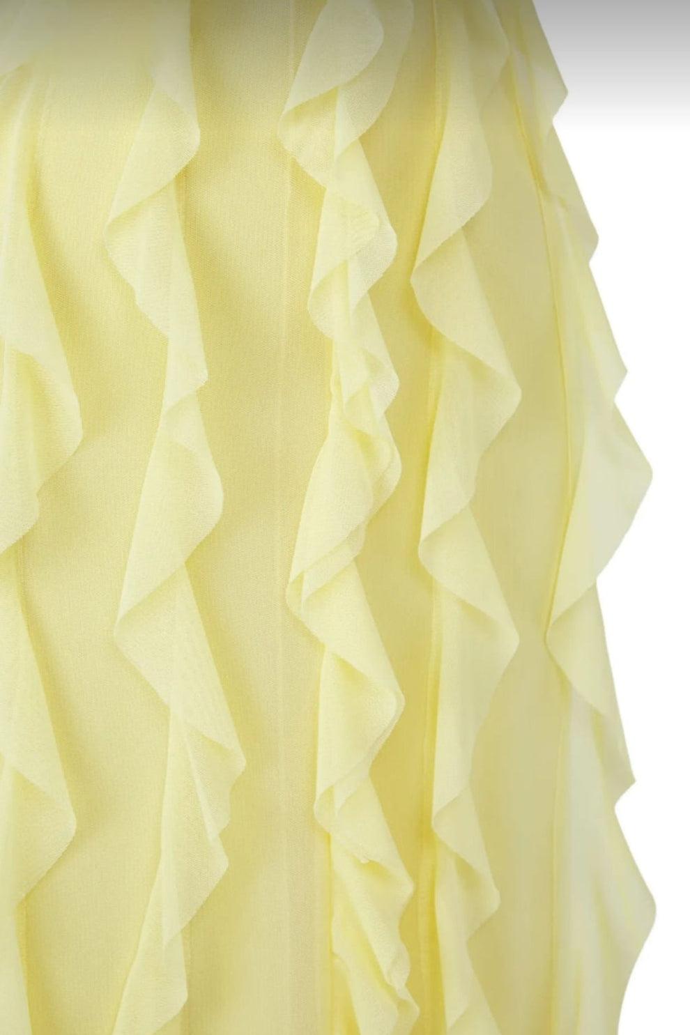 Beautiful Dress With Ruffles And Halter Neck FT905