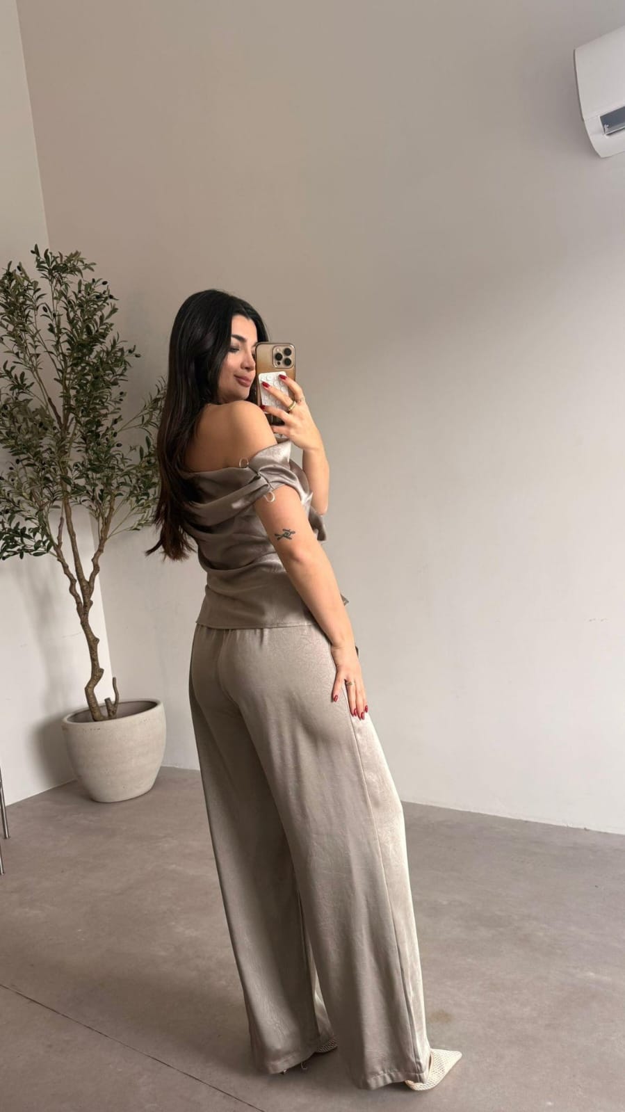 Draped Co-Ord Set With Buckle FT915