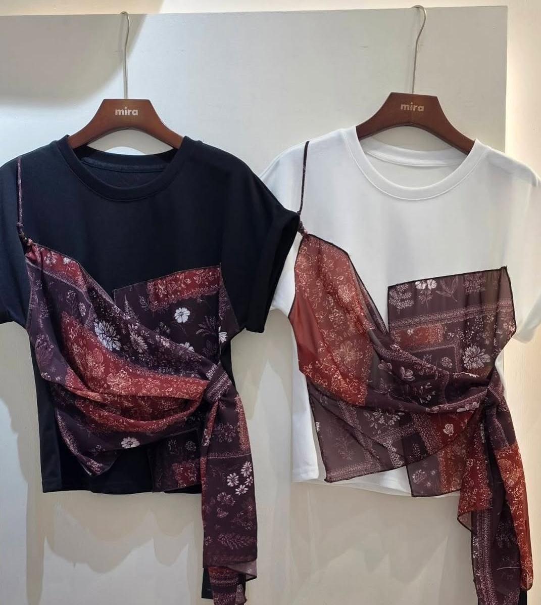 Beautiful Scarf Attached Top FT918