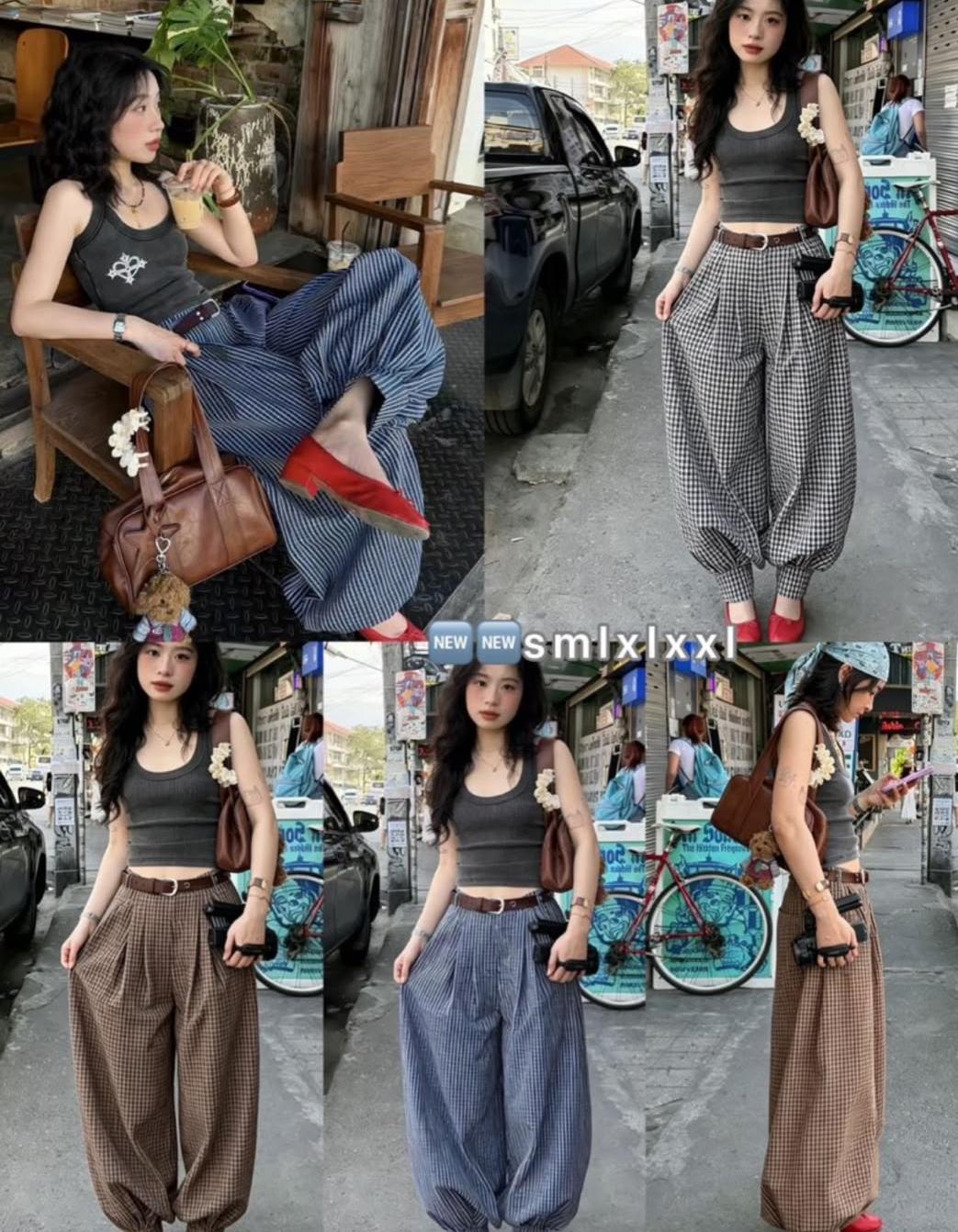 Stunning Plaid Belted Pant FT925