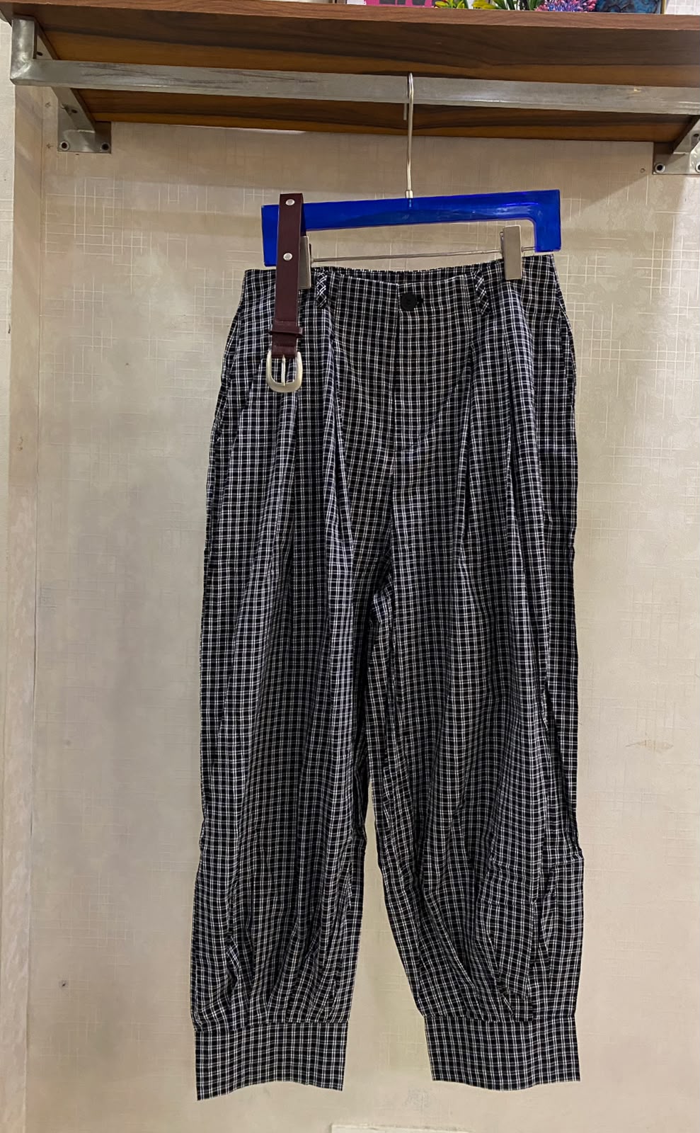 Stunning Plaid Belted Pant FT925